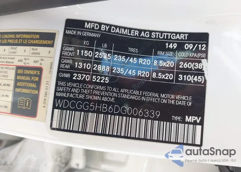 2013 Mercedes-Benz Glk 350 z USA, uszkodzony, nr VIN WDCGG5HB6DG006339